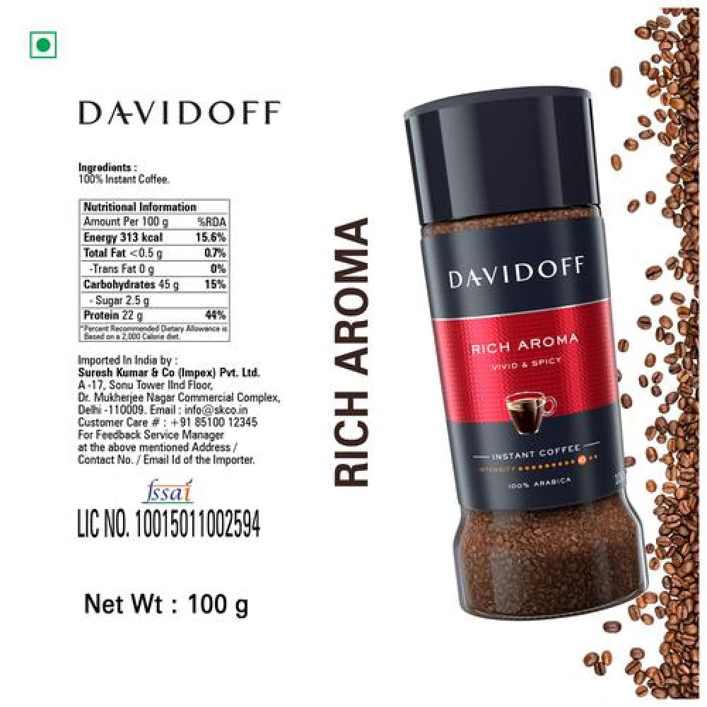 Davidoff Rich Aroma Instant Coffee, 100 g Bottle-8.webp
